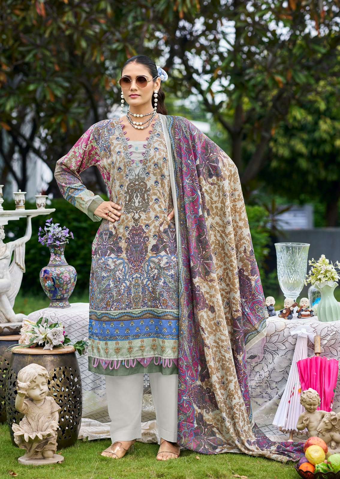 ISHAAL PRINTS GULMOHAR VOL 42 LAWN COTTON SALWAR SUIT WITH COTTON DUPATTA SET EXPORT ISHAAL PRINTS GULMOHAR VOL 42 LAWN COTTON SALWAR SUIT WITH COTTON DUPATTA SET EXPORT